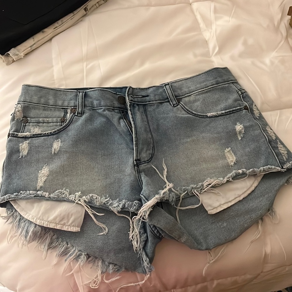 Jean shorts lightly worn